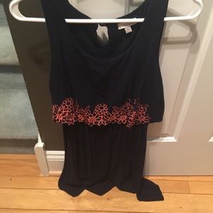 Sleeveless blue layered dress